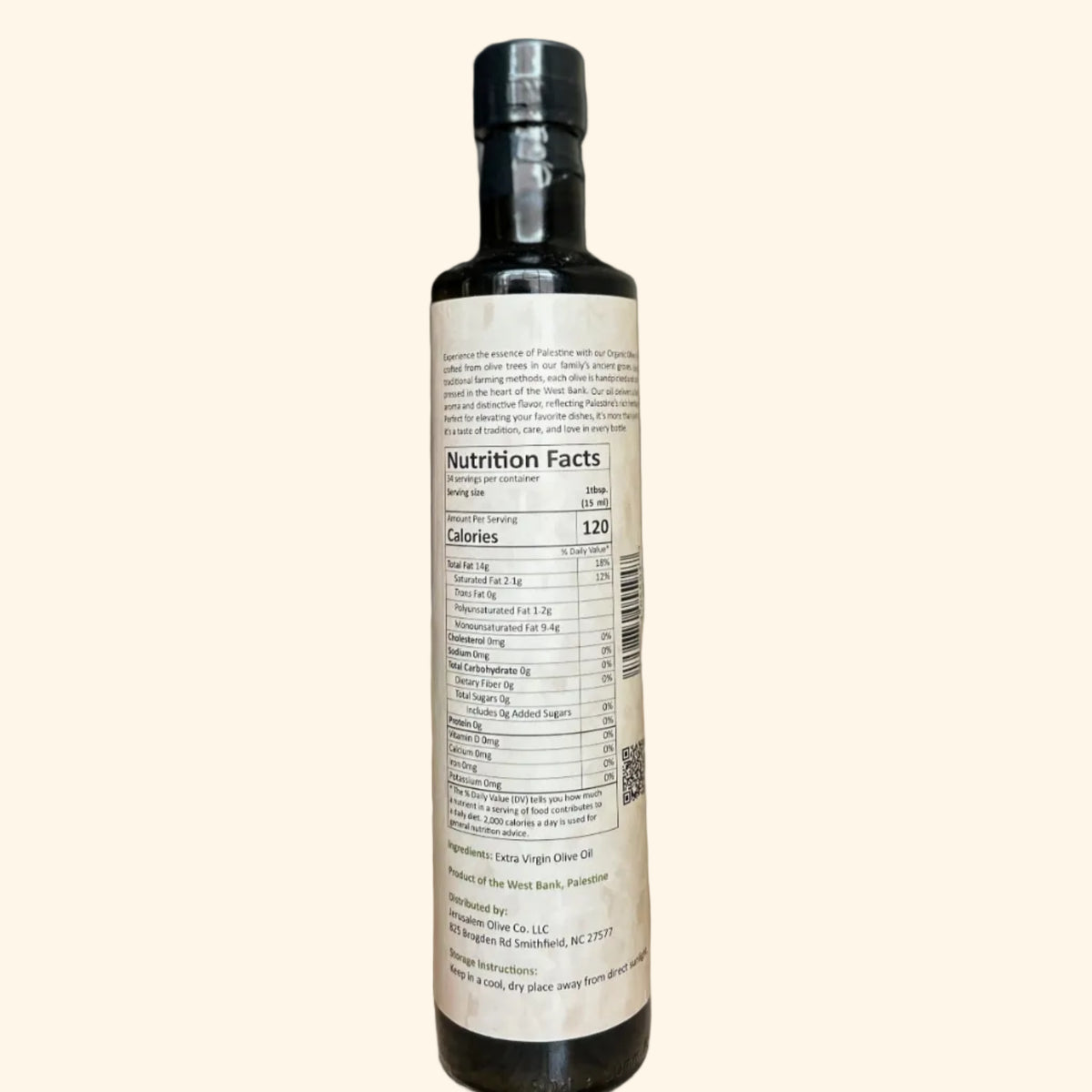 Palestinian Extra-Virgin Olive Oil 500 mL – Cold Pressed (2025/2026 Harvest)